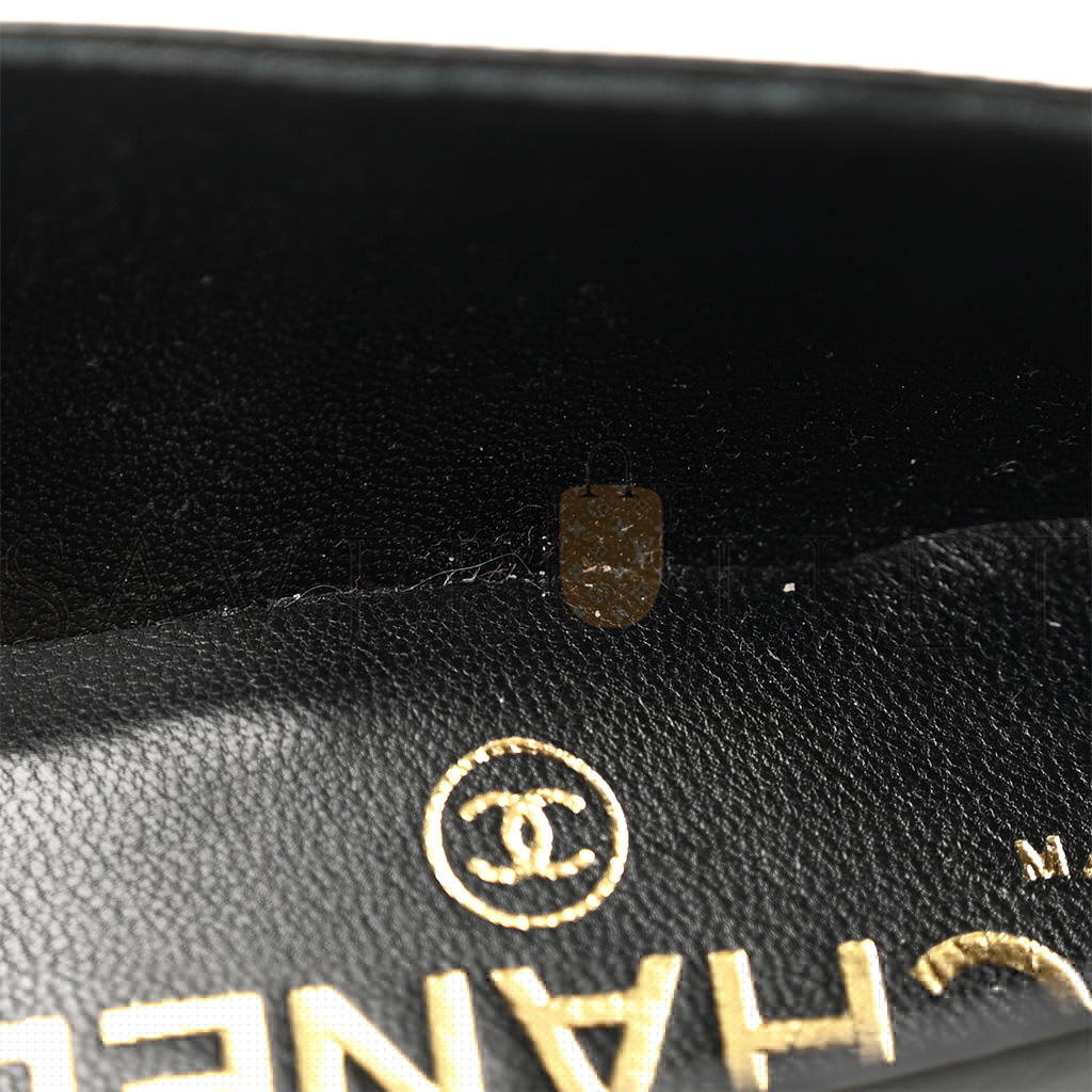 Ch*el patent calfskin mary janes flats black g45280